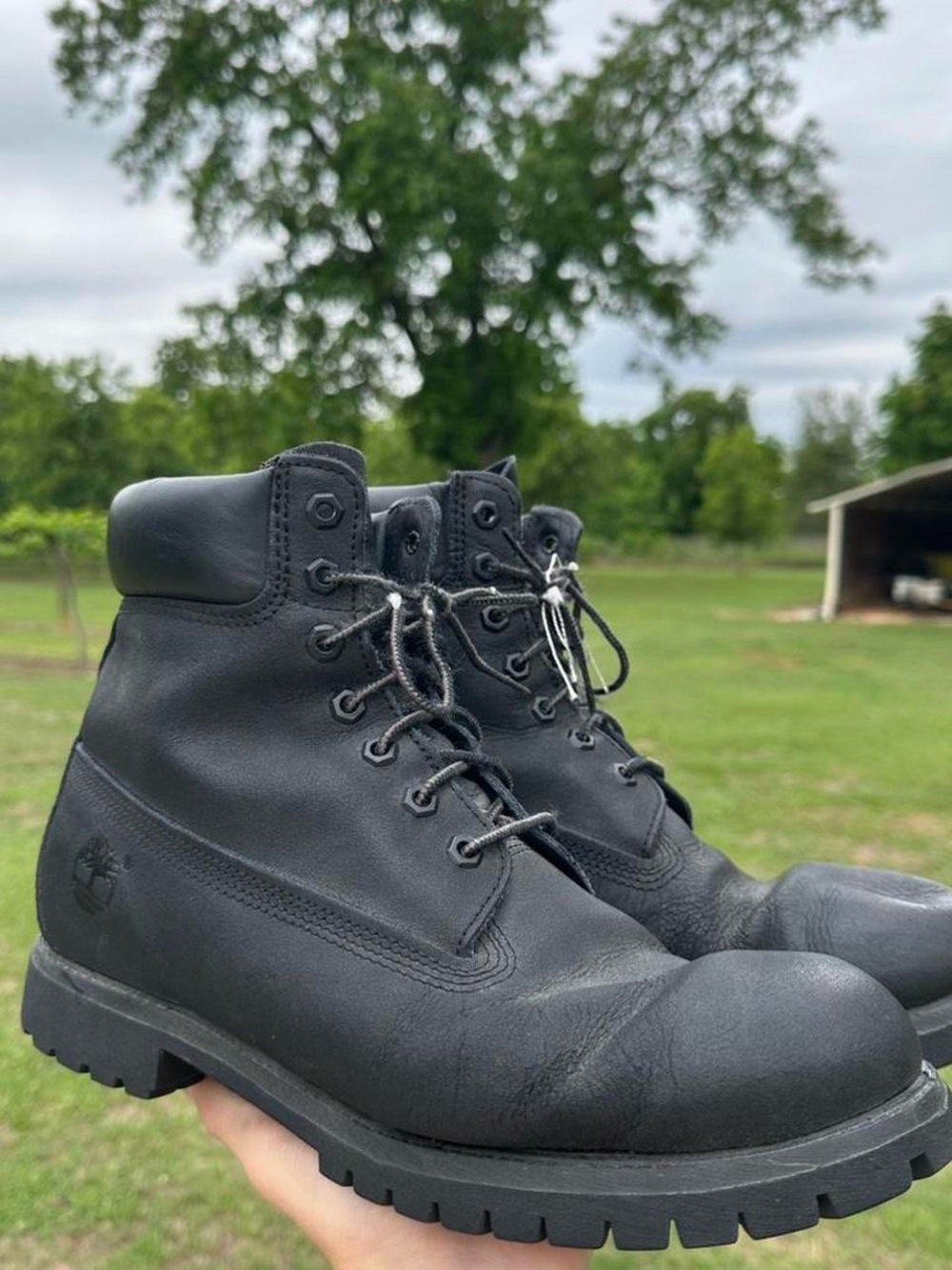 Timberland Black Men's Steel-Toe Work Boots